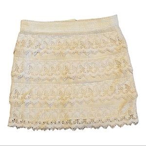 American Eagle tiered lace mini skirt